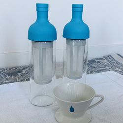 Blue Bottle Pour Over Coffee Dripper & 2 Hario Cold Brew Bottle Coffee Maker  for Sale in Redmond, WA - OfferUp