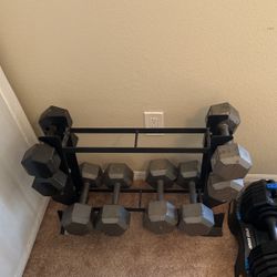 Dumbells and Rack