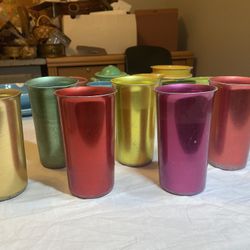 Vintage Aluminum Drinking Glasses