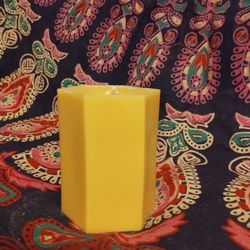 Orange Scented Large Hexagon Candle