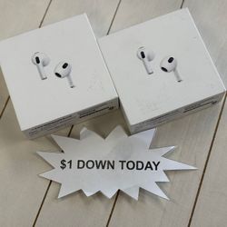 Apple Airpods 3rd Gen- Pay $1 DOWN AVAILABLE - NO CREDIT NEEDED