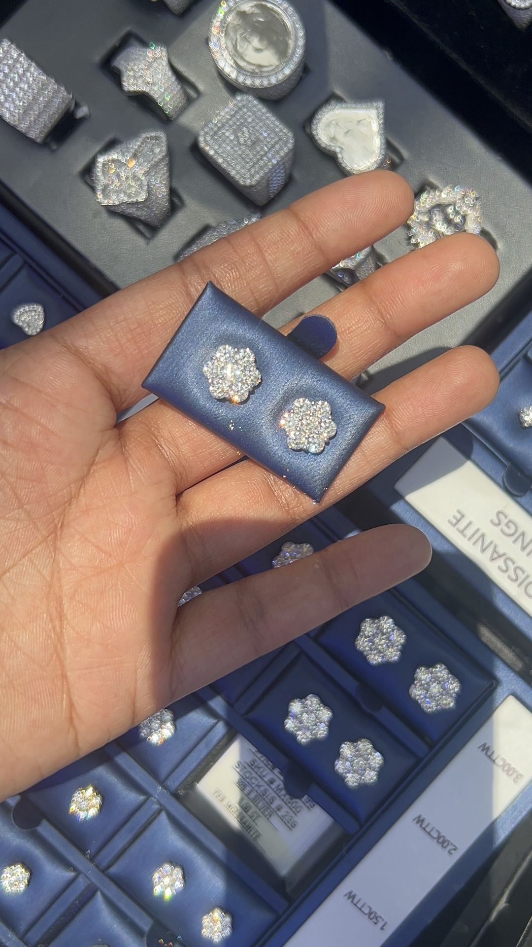 Silver Moissanite Earings 