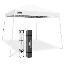 x10 Slant Leg Pop-up Outdoor Canopy Tent Portable White