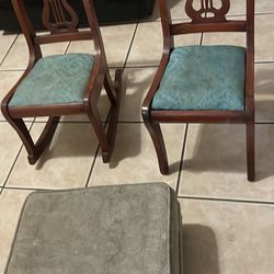 two small chairs one rocking 