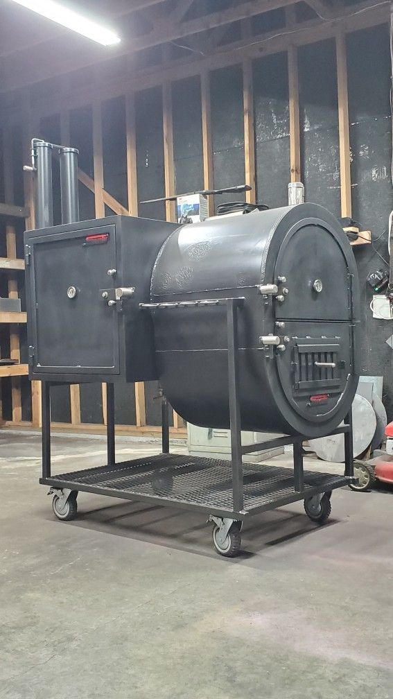 Custom 120 Gallon Offset Smoker/Pizza Oven