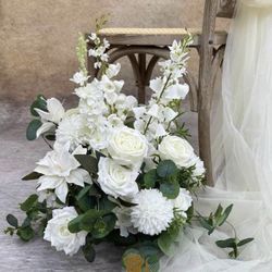 White Faux Aisle Flowers (2) 
