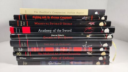 LOT OF 10 CHIVALRY BOOKSHELF COLLECTION MEDIEVAL SWORDS DEFENSE BOOKS