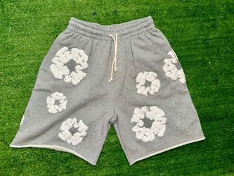 grey denim tears shorts size Small