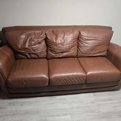 Brown Leather Couch