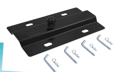WRLWY 16055 5th Wheel To Gooseneck Adapter Hitch - 30,000 Lbs Capacity, 2-5/16" Ball, Hard Alloy Black Powder Coating - Towing Revolution!