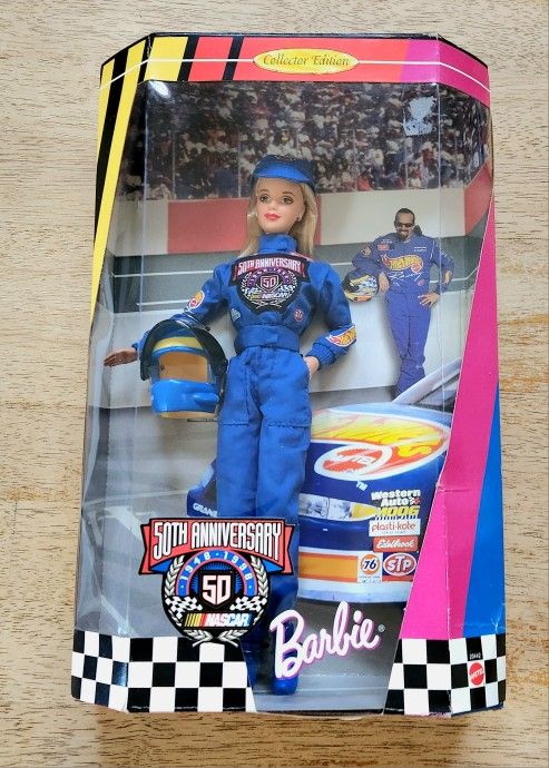 Vintage 1998 Barbie -Nascar 50th Anniversary