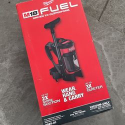 Milwaukee M18 FUEL 18-Volt Lithium-Ion Brushless 1 Gal. Cordless 3-in-1 Backpack Back Pack Vacuum (Vacuum-Only)  $179 New