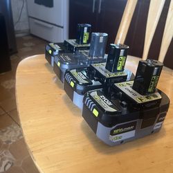 RYOBI BATTERY 18 VOLT 4AH NEW $$50 EACH