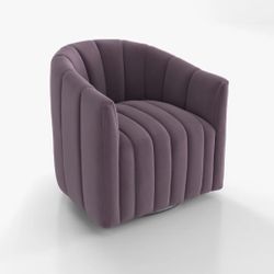 ✨  Set of 2 Modern Purple Swivel Accent Chairs – Excellent Condition