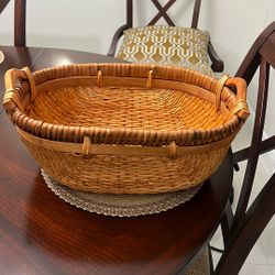 Wicker Basket Vintage Rare Find