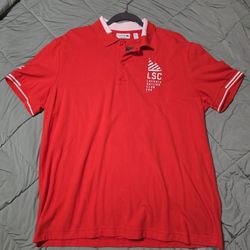 Lacoste Polo Shirt Mens Red Pique Sailing Club France Logo FR 6 Size XL
