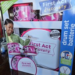 New In Box Kids Drum Set,pink