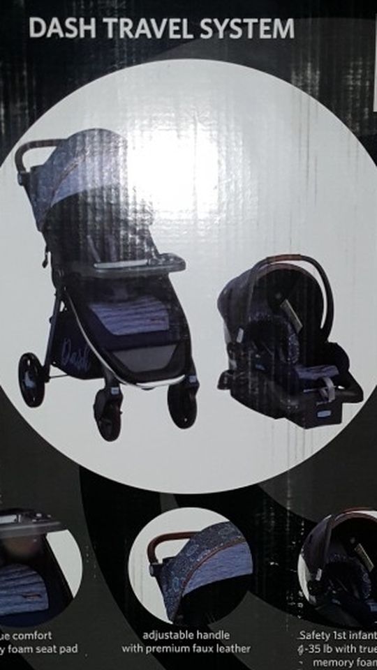 NEW MONBEBE DASH TRAVEL SYSTEM WITH STROLLER AND CAR SEAT