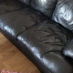 Quincy Leather three person sofa 
