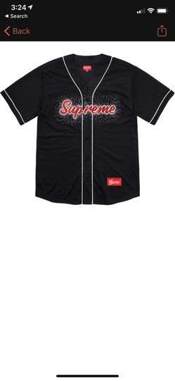 Supreme Rhinestone Baseball Jersey