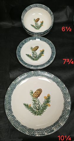 Pinecone Dinnerware (Set Of 8)