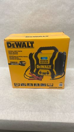 DeWalt portable jump starter, digital inflator power inverter 2000 peak amp new inbox