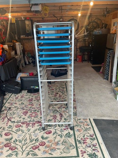 Bakers Rack Industrial. 20 1/4" W, 26" DEEP, 69"tall