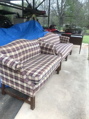 Photo Two pieces of furniture -couch and love seat both 75.00