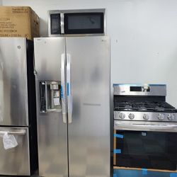 LG sets  stove fridge  and microwave  open box new ready to deliver...fridge side 36  counterdepth  ready to deliver