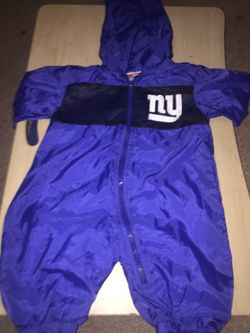 Infant New York Giants windbreaker onesie 3/6 Months