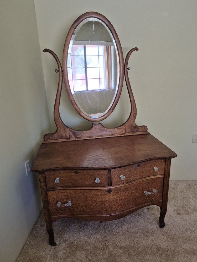 Antique Tiger Oak Dresser