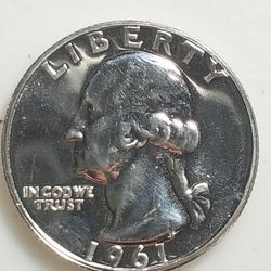 Proof like 1961 Washington Silver Quarter