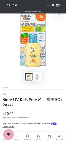 Biore uv kids sunscreen