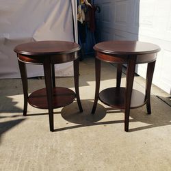 Solid Wood Side End Tables 