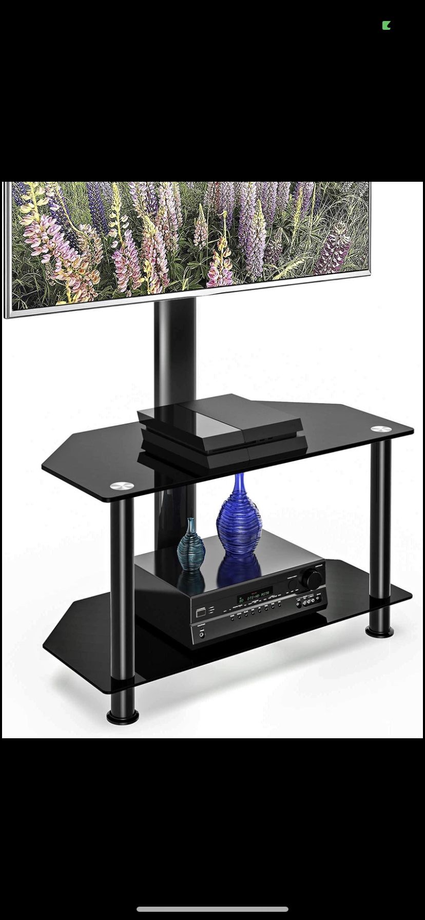 TV Stand with Mount Height Adjustable TV Stand for 55 inches Plasma Flat or Curved Screen TVs 2-Tier
