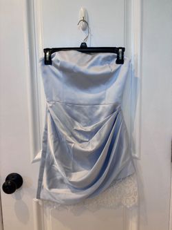 Aritzia blue silk mini dress