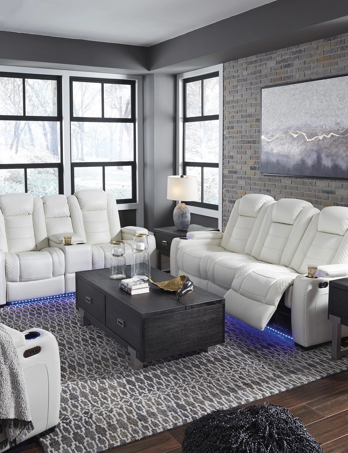 In Stock !! Reclining Sofa Reclining Loveseat [SPECIAL] Party
