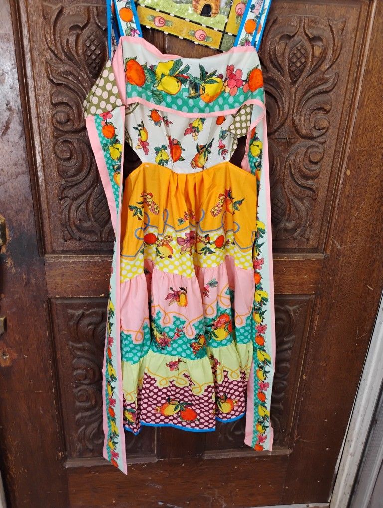 Fruit Pattern Unique Women's Backless Dress Small