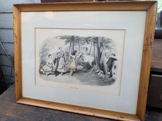 Vintage hand colored print. “Costumes d’ Enfants “