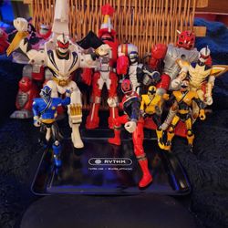 Lot of Power Rangers and Other Toy Figurines 