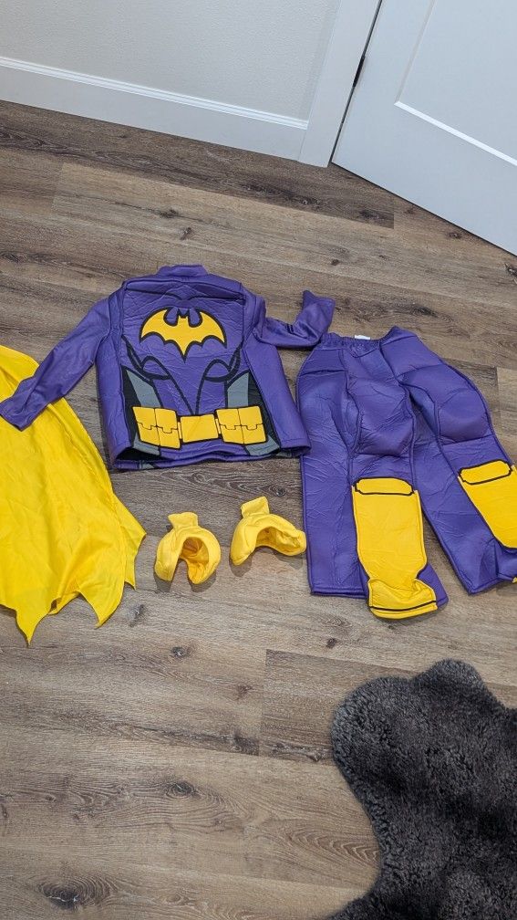 Lego Batgirl Costume Girls Purple TUNIC PANTS ONLY NO MASK size 7/8