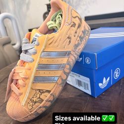 Sizes 7M, 9.5M, & 11M adidas Superstar Hellstar Hazy Orange