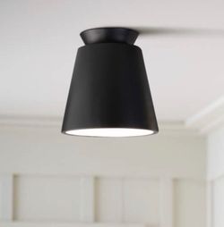 New In Box! Radiance Trapezoid Flushmount LED Ceiling Light - Matte Black