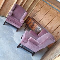 Mid Century Pink Velvet Classic (Chair's Only)