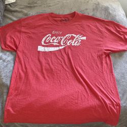 Coca-Cola "Enjoy" Graphic Tee - Red Heather - XL