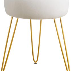 LUE BONA Vanity Stool, White Vanity Stools for Makeup Room