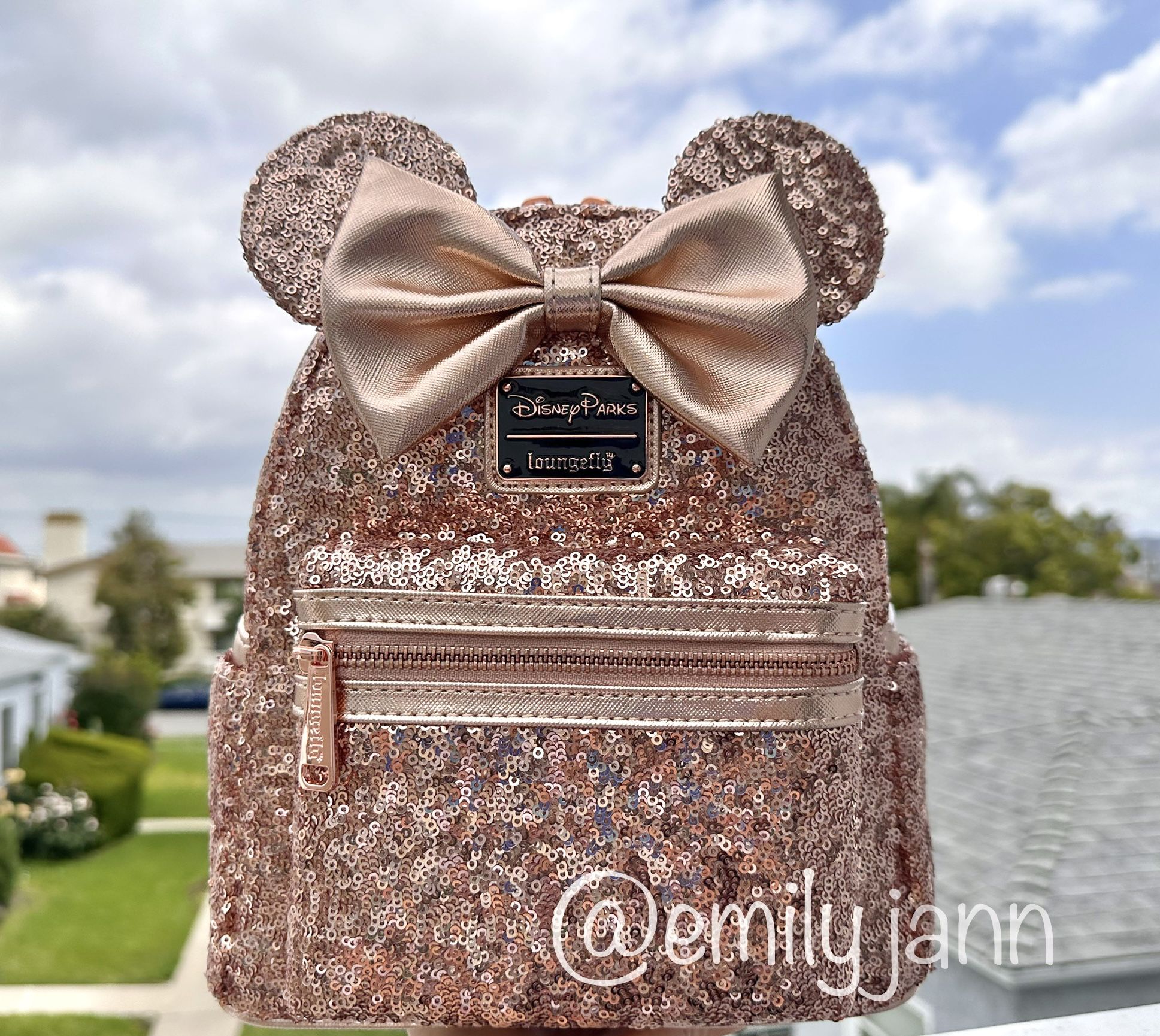 Minnie Mouse Rose Gold Sequin Backpack 