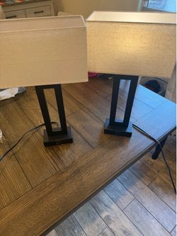 Touch lamps with USB and USB-C connections