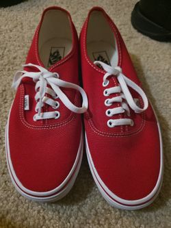 NEW RED VANS MEN SIZE 8.5