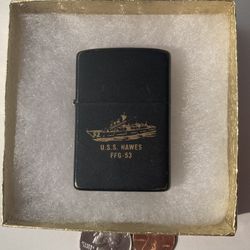 Vintage Zippo USS Hawed FFG-53 Frigate Ship